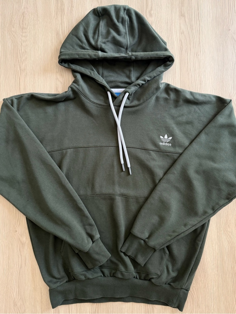 adidas Olive Green Trefoil Pullover Hoodie
